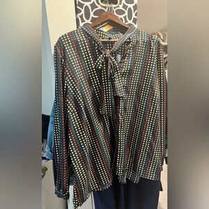 Eloquii Multi-color polkadot top